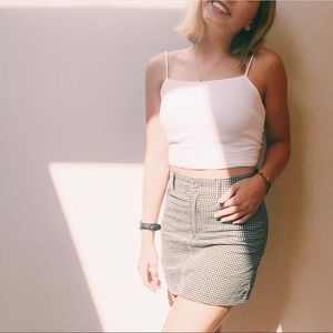 Gingham Mini Skirt